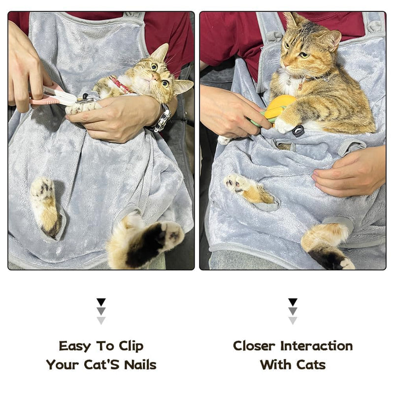 Adjustable Cat Apron Carrier with Holes Pet Carrier Sleeping Bag Pet Carrier Sling Cat Carrier Bag Cat Carrier Pouch for Small Sized Animals (B) B - PawsPlanet Australia