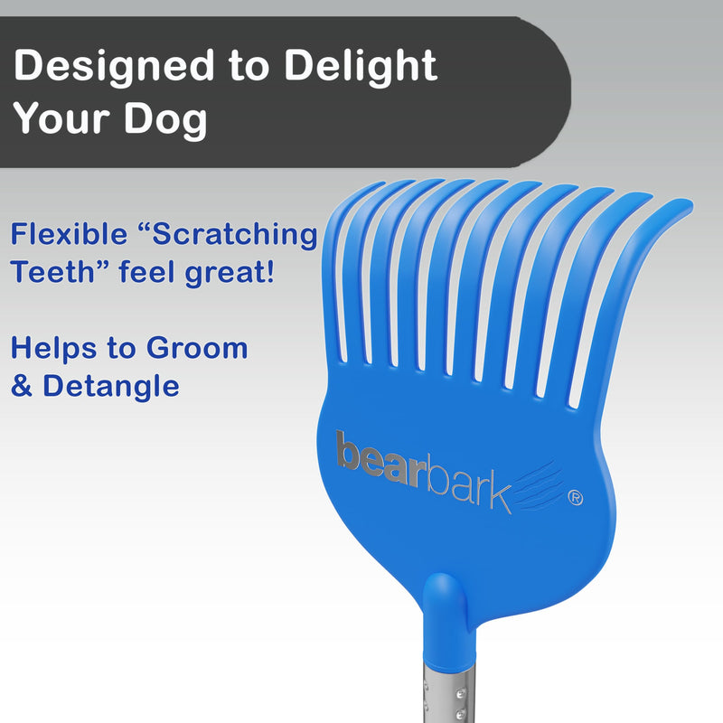 Bearbark Dog Scratcher – Extendable Long-Reach Grooming & Scratching Tool for Dogs | Fun Shedding Aid | Great Gift for Pet Lovers | US Small Business - PawsPlanet Australia