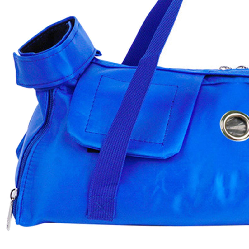 Pet carrier and grooming bag with multiple functions: nail trimming, ear cleaning, daily carrying, transport of pet supplies, bathing, blue, L
