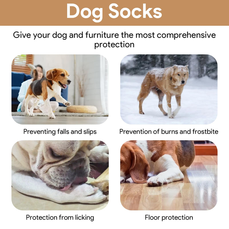 Dog Socks to Prevent Licking Paws, Dog Socks for Hardwood Floors Anti Slip, Grip Socks for Dogs, Non Slip Socks for Dogs,Dog Grippy Socks for Senior Dog Paw Protector,Dog Paw Covers for Large Dogs (L) L - PawsPlanet Australia