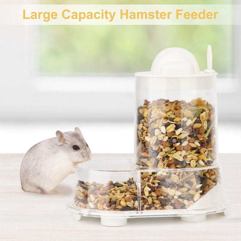 Wontee Hamster Feeder Food Bowl Automatic Dispenser for Dwarf Syrian Hamsters Mice Gerbils Rats or Other Similar-Sized Small Pets - PawsPlanet Australia