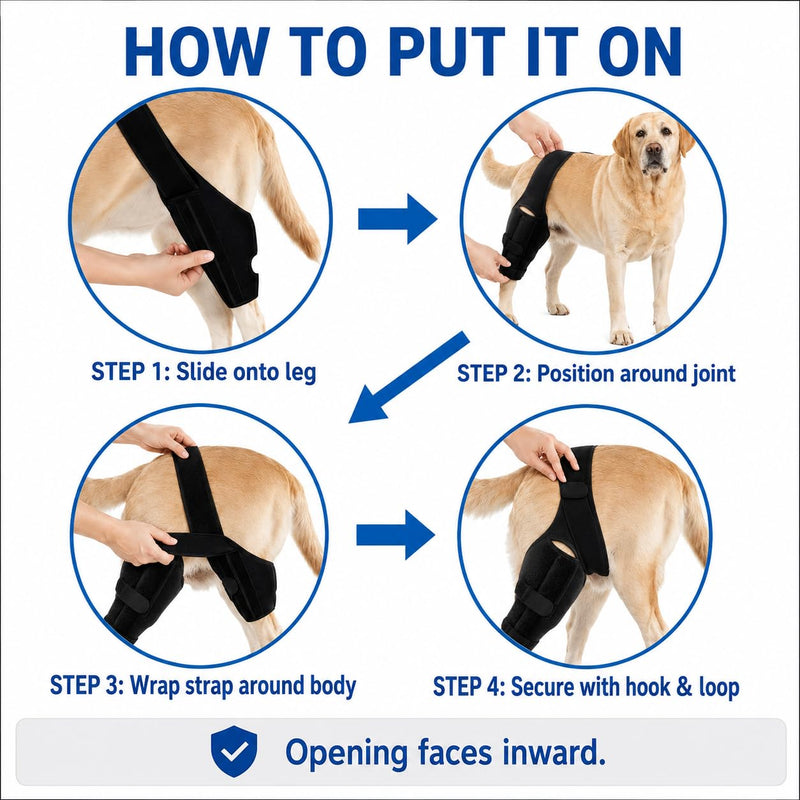 Dog Elbow Protector Pads, Canine Leg Brace with Adjustable Straps, Soft Support Wrap for Front Hind Limbs, Anti Slip Sleeve for Elbow Shoulder Knee (S)