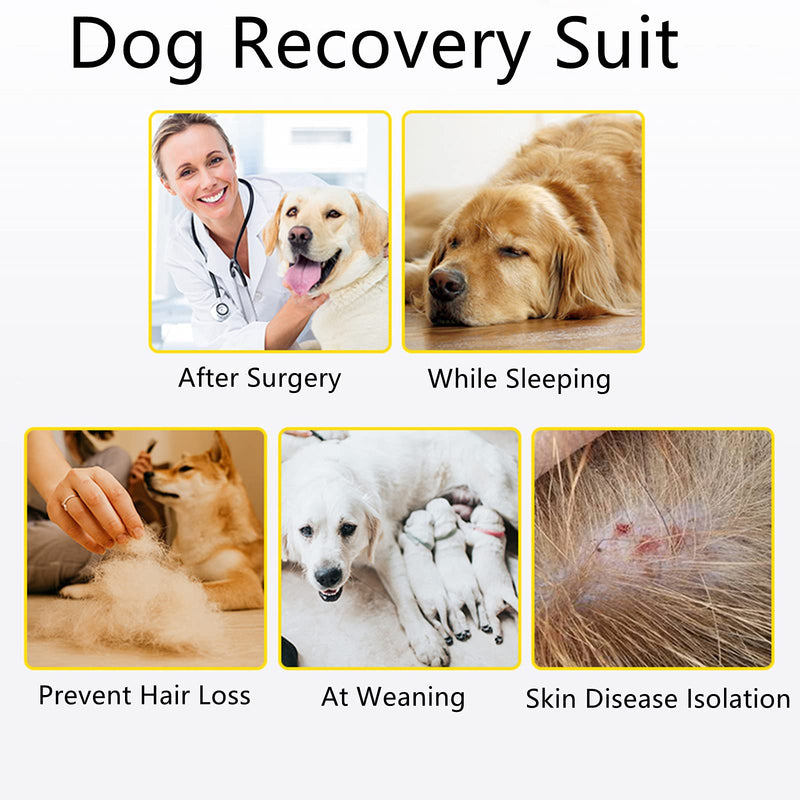 Dog Recovery Suit Dog Onesie for Surgery Recovery, Dog Surgery Recovery Suit for Small Medium Dogs, E-Collar Alternative After Surgery Wear Anti Licking Abdominal Wounds Pet Surgery Recovery Suit M Chest 14" Neck 9" Weight 5-9 lb Pink