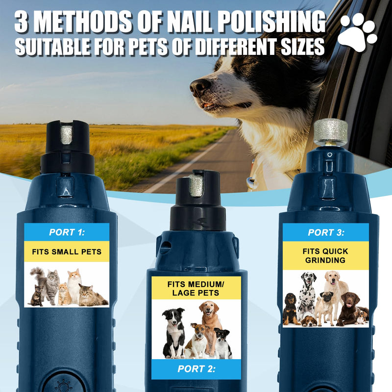 Dog Nail Grinders for Dogs Claws, Silent Groom Pro Dog Nail Trimmer with LED Light & 5 Speeds, Quiet & Efficient Pet Grooming for Dogs and Cats - PawsPlanet Australia
