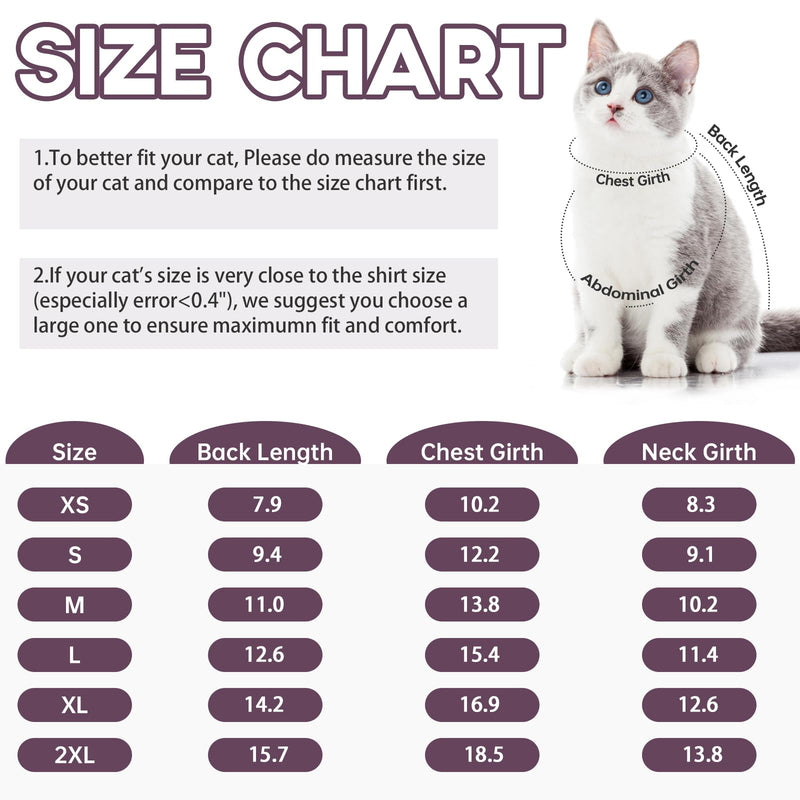 QBLEEV Cat Pajamas for Cats Only, Sticky Hair Cat Clothes, Cat Onesie for Cats After Surgery Female Male, Surgical Cat Recovery Suit Full Bodysuit, Long Sleeve Cat Shirts Outfits to Prevent Licking Small Fuchsia - PawsPlanet Australia