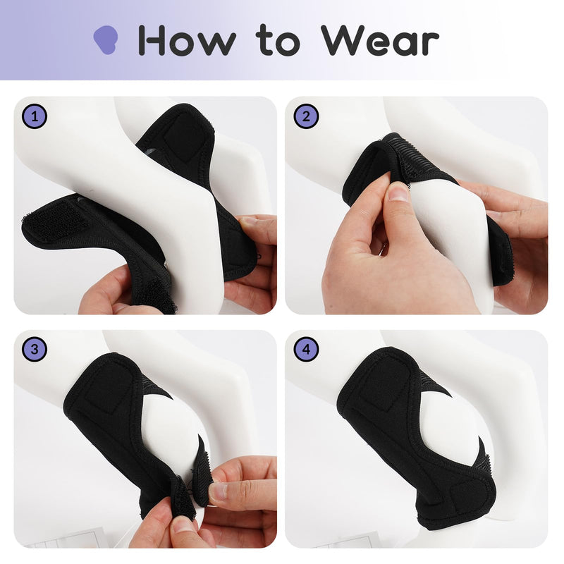 PUMYPOREITY 1Pcs Dog Front Leg Brace, Leg Splint Provides Joint Support and Against, Lick Leg Wrap Protector Hock Splint for Fractures, Wound Injury and Sprain Healing(Black, S) 1Pcs-Black