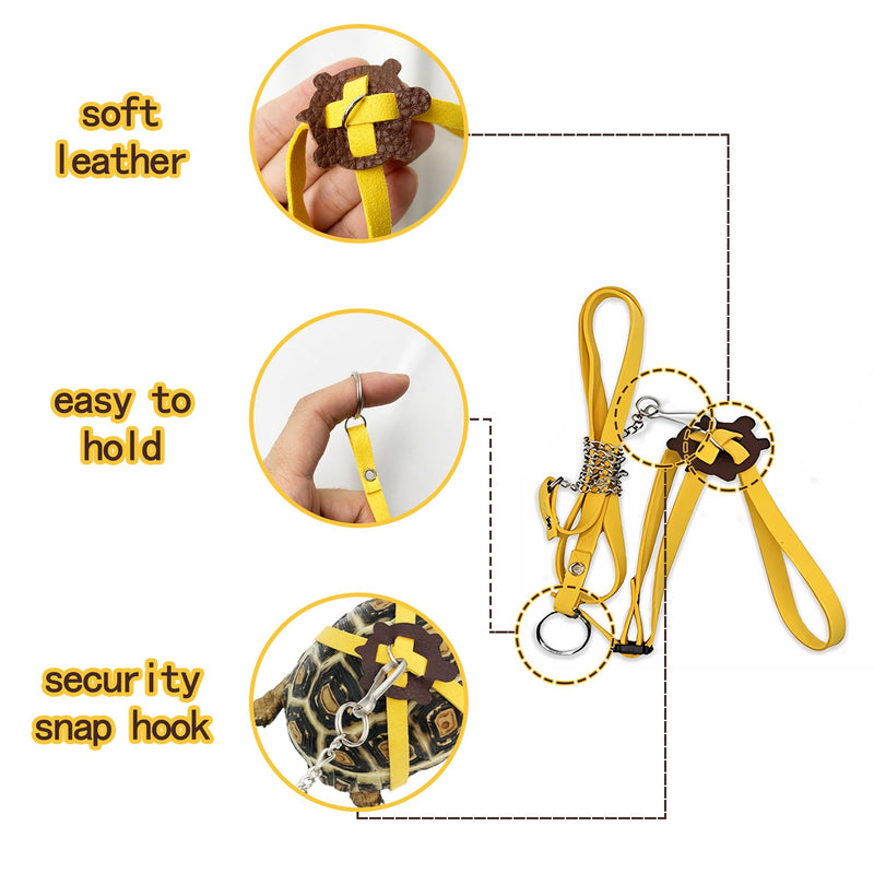Turtles Playing and Training Toys Set, 1 Adjustable Tortoise Leash 2 Reptile Skateboards 2 Treat Ball, Turtle Fast Skate Accessory Funny Pet Mini Walking Skateboards for Parrot(Yellow Small) Yellow Small - PawsPlanet Australia
