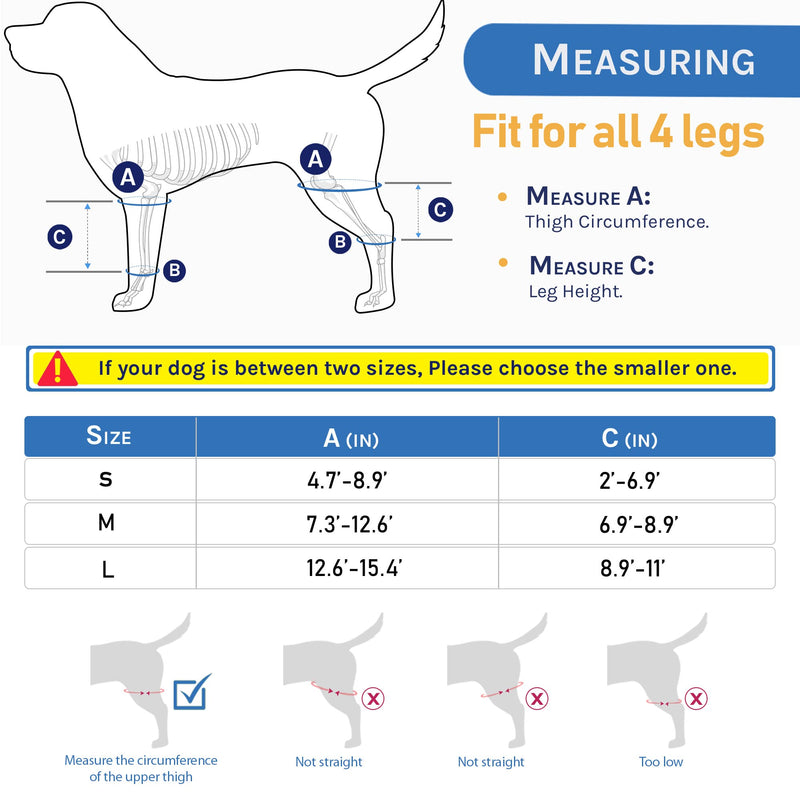 Dog Knee Brace for Dog ACL Brace Hind Leg or Rear Leg, CCL Brace Hind Leg (Size: S) - PawsPlanet Australia