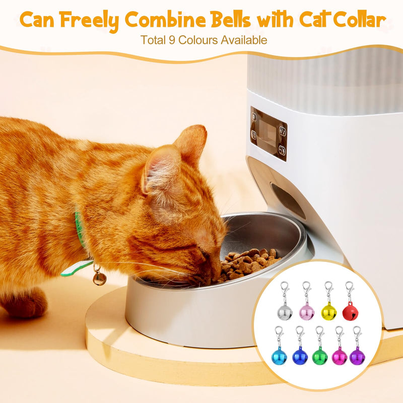 Cat Collar Bell Pet Bells for Cat Dog Collar, 9 Pack Small Dog Puppy Pet Bells for Collars with 1Pack Keychain - PawsPlanet Australia