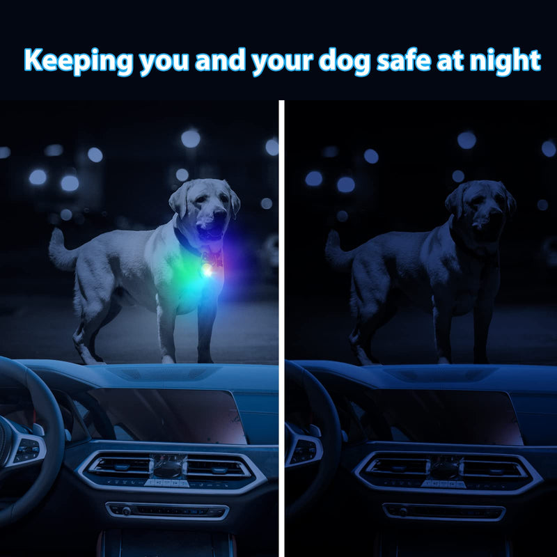 Dog Collar Light, 2 Packs 4 Modes Lights for Dog Collar, High Capacity USB Rechargeable Dog Light, IP68 Waterproof Dog Lights for Night Walking, Climbing, Running - PawsPlanet Australia