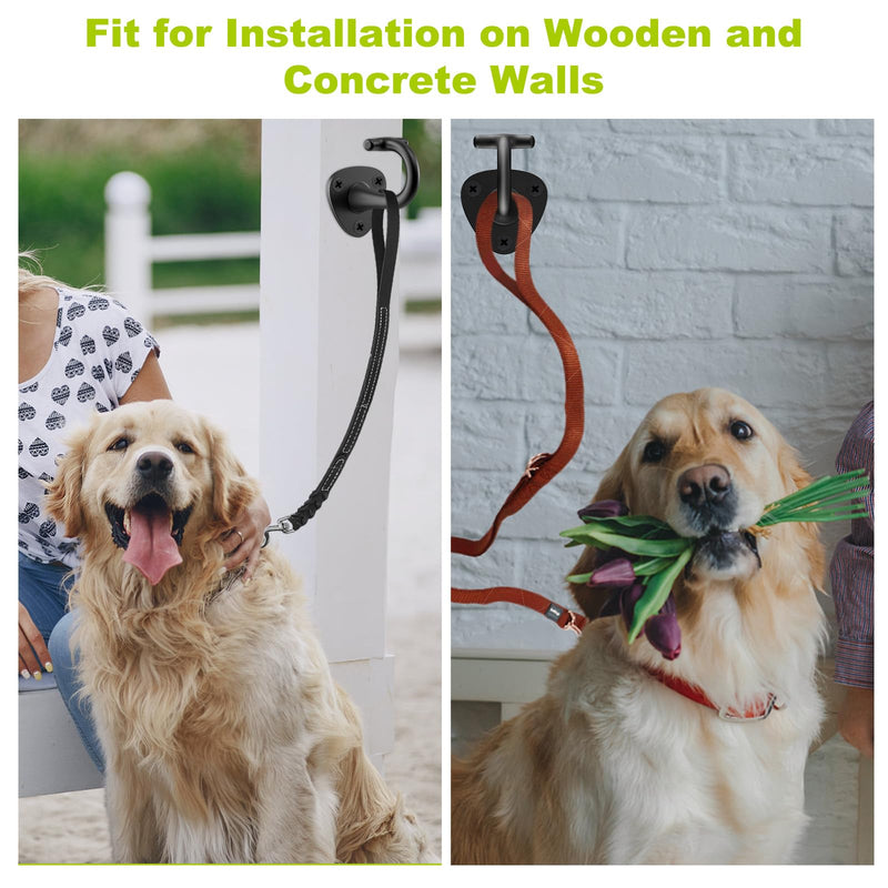 Dog Leash Hooks for Wall Black Dogs Leash Wall Mount Dog Hook for Leashs for Secure and Escape-Proof Hook for Lead Management - PawsPlanet Australia