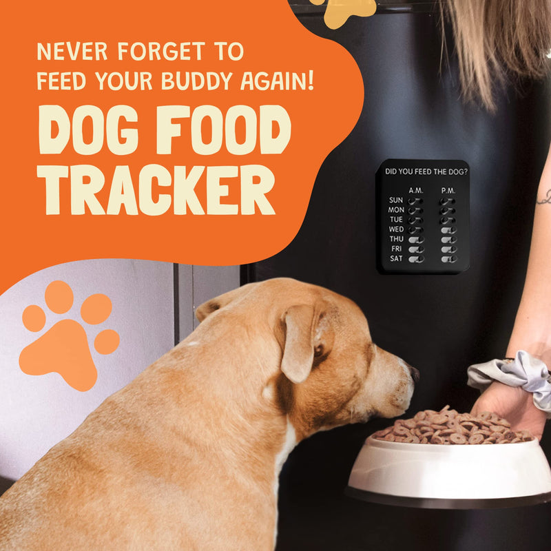 Did You Feed The Dog? (Black) Pet Feeding Reminder, Magnetic, Sliders, Wall-Mount Did You Feed The Dog? - Black - PawsPlanet Australia