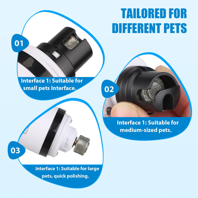 Silent Groom Pro Nail Grinder – Quiet Dog & Cat Nail Trimmer with 3-Speed Settings, Built-In LED Light, USB Rechargeable Design, Replaceable Grinding Heads, Safe and Precise Pet Grooming - PawsPlanet Australia