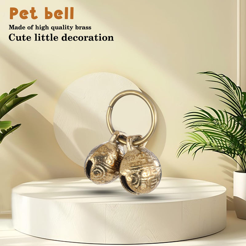 Copper Bell for Dog Collar, 4 PCS Brass Dog Bells Extra Loud Collar Bell for Pet Tracking Anti Lost Training Pets Pendant Accessories Anti Theft Bells for Little Dogs & Cats - PawsPlanet Australia