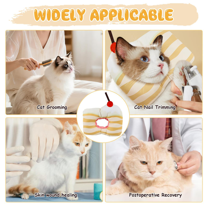 Elizabethan Soft Cat Collar, Adjustable Elizabethan Collar, Anti-Excession Protective Collars Dogs, Waterproof Cats, Donut for Pets After
