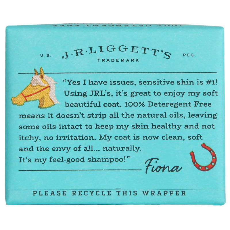 J.R.LIGGETT'S Natural Horse Shampoo Bar - Non-GMO, 100% Detergent-Free Formula Gently Deep Cleans and Supports Healthy Skin and Coat - Ideal for Dry, Itchy, or Sensitive Horses - 3.5 oz Bar