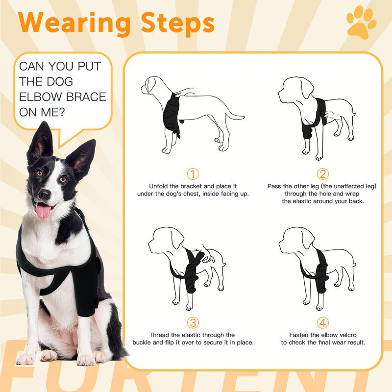 Dog Front Leg Brace for Elbow Dysplasia, Shoulder Dislocation, Hygroma, Pet Prevent Licking Wound Elbow Protector, Avoid Cone of Shame, Abrasion Resistant Dog Recovery Sleeve, M - PawsPlanet Australia