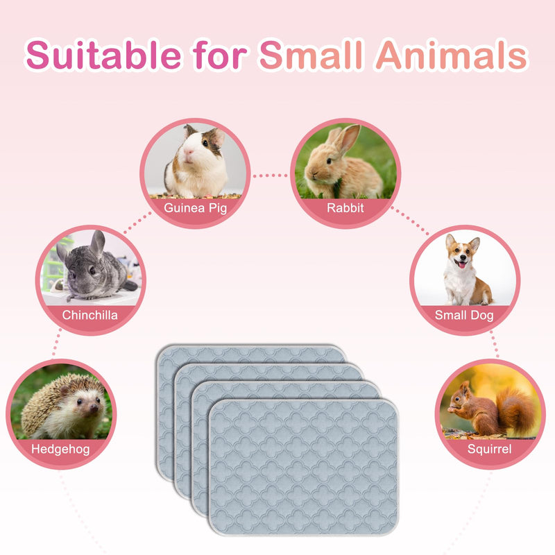Washable Pee Pads for Dogs - 4 Pack Reusable Puppy Pads，Waterproof Training Pads，Guinea Pig Cage Liner, Puppy Pee Pads with Non-Slip Backing (18" X 24" - 4 Pack) 18" X 24" - 4 Pack - PawsPlanet Australia
