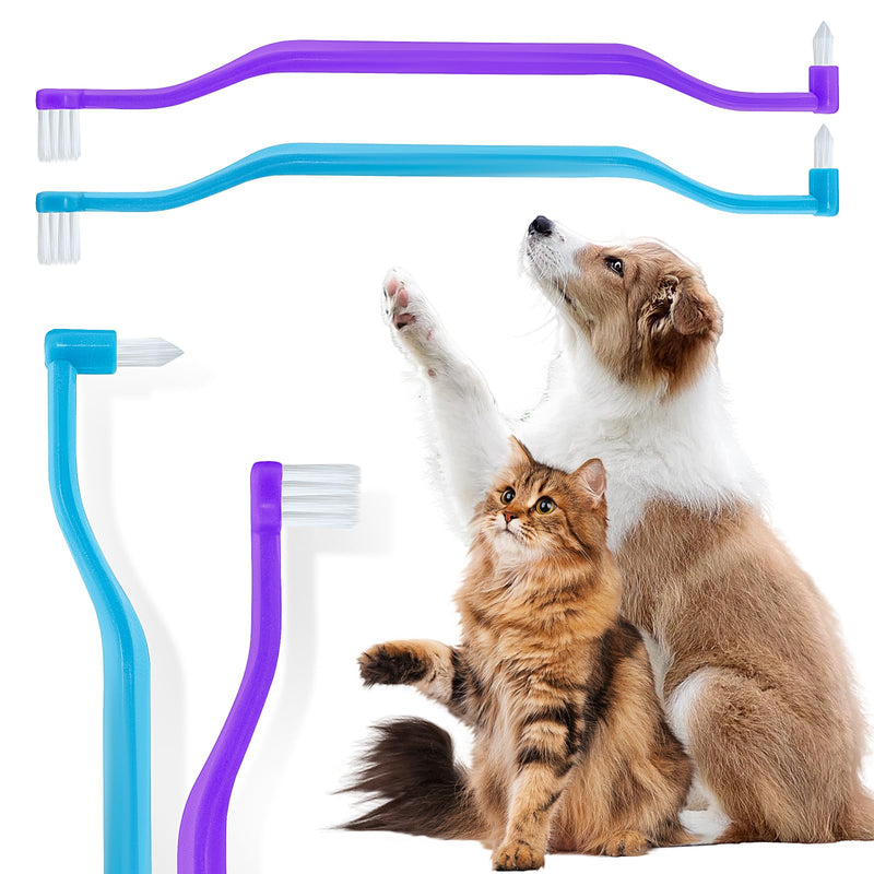 2Pcs Cat Toothbrushs, Cat Tooth Brush for Kitten Dental Care, Ergonomic & Durable Cat Teeth Cleaning Brushs, 360° Deep Cleaning, Cat Dental Care Supplies for Kitten & Adult Cats - PawsPlanet Australia