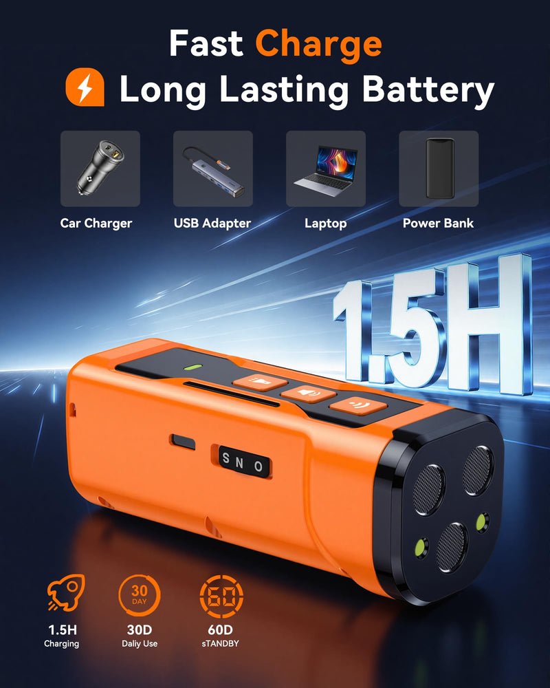 Dog Bark Deterrent Devices, 6 Modes 3X Ultrasonic Anti Barking Device for Dogs, 33 FT Range Barks No More Indoors Neighbor Outdoors with Flashlight,Dog Training Device Portable Orange