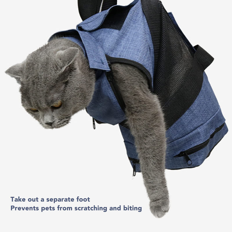 Fockety Cat Nail Clipping Cleaning Grooming Restraint Bag, No Scratching Biting for Bathing, Pet Bag for Cat Dental Care, Administering Eye Drops, Ear Cleaner, Clipping Nails Trimming - PawsPlanet Australia