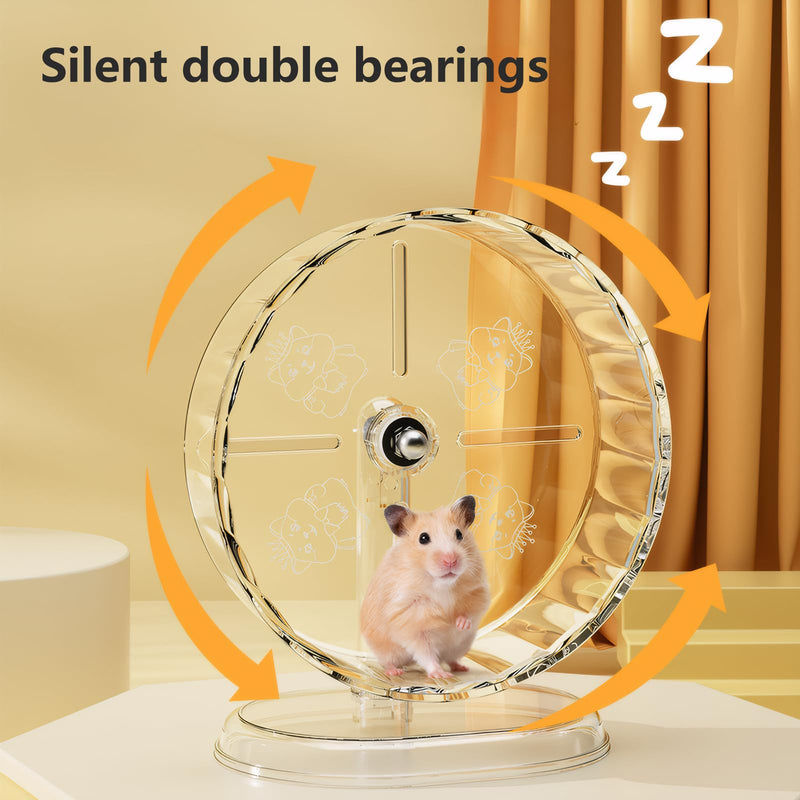 Silent Hamster Wheel – 7 Inch Syrian Hamster Running Wheel, Anti-Skid & Height Adjustable, Easy to Clean (7.1inch) 7.1inch - PawsPlanet Australia