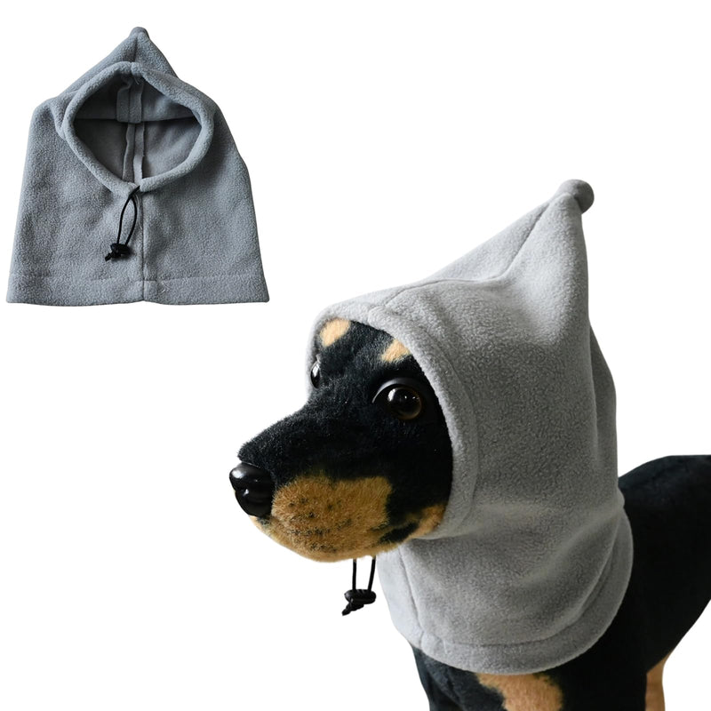 Plush Dog Earmuffs Dog Ear Warm Quie Cover Winter Ear Hats Head Wrap for Small Medium Large Dogs_S(Gray) S:Head Girth:41cm Gray