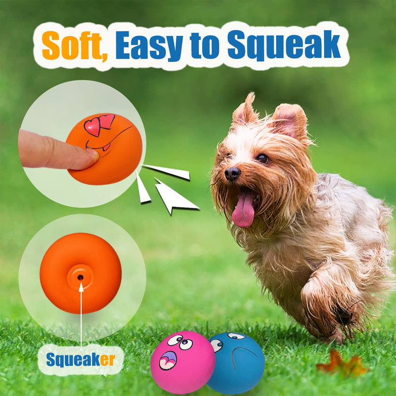 Latex Dog Squeaky Toys Rubber Soft Dog Toys Chewing Squeaky Toy Fetch Play Balls Toy for Puppy Small Pets Dog 6pcs for Mini, Small Breeds, 2.28"*2.28"*1.30" 2.28" *1.30" Burger Shape - PawsPlanet Australia