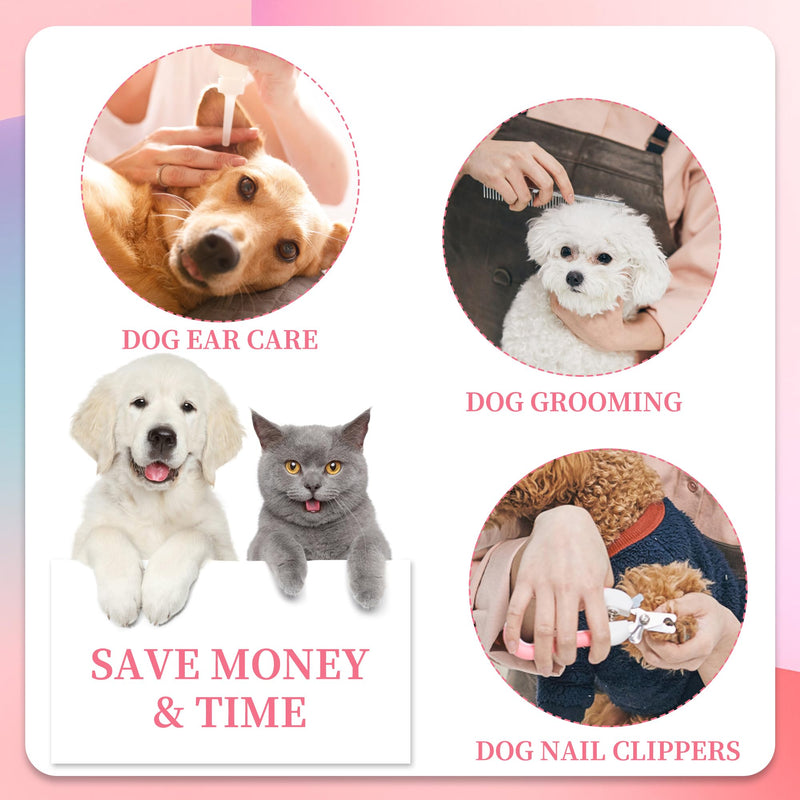 PatiencET Dog Grooming Hammock, Pet Grooming Hammock for Cats & Dogs with Security Strap, Dog Sling for Nail Trimming with Nail Clippers/Trimmer, Nail File, Pet Comb(Pink S) Pink - PawsPlanet Australia