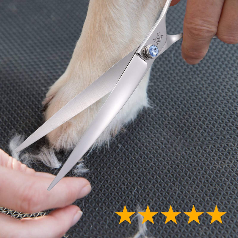 JASON 8" Curved Dog Grooming Scissors for Dogs & Cats - Right Handed Trimming Shears Kit 8.0"