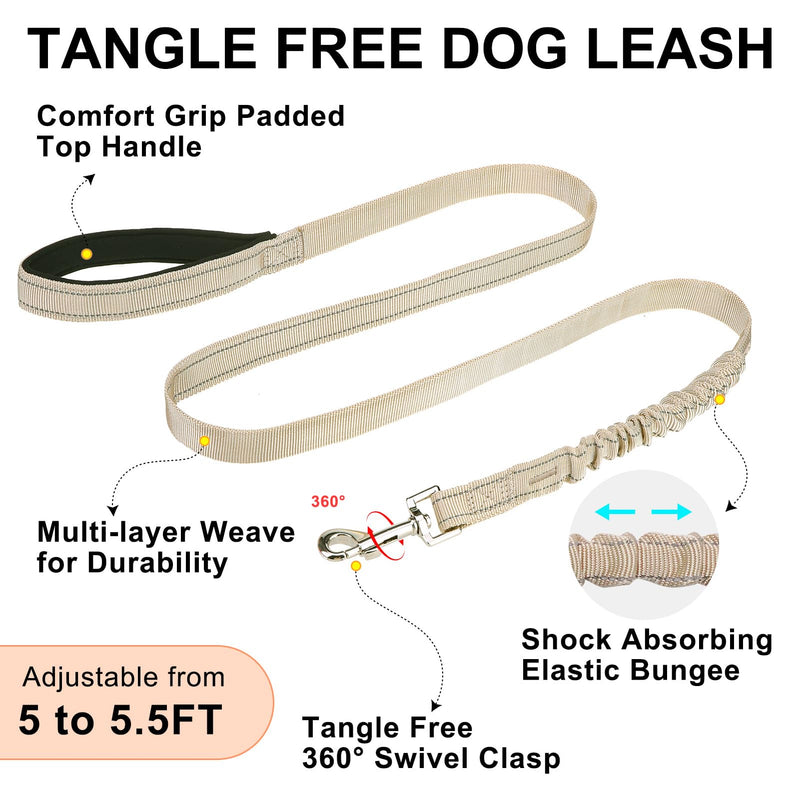 BEAUTYZOO Dog Harness for Small Dogs, No Pull Dog Harness and Leash Set, Soft Escape Proof Puppy Vest Harness with Handle, Reflective Lightweight Step in Harness for Girl Boy Dogs, Beige S S: Chest 17.5"-22" Beige_Mesh - PawsPlanet Australia