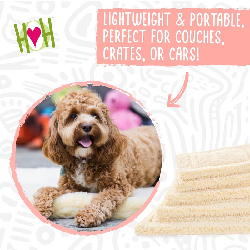 HuggleHounds Mat Cat & Dog Bed - Crate Pads for Dog Cages, Machine Washable Kennel Bed for Sleeping, Small & Medium Size Breeds - Small, 23" x 30" - PawsPlanet Australia