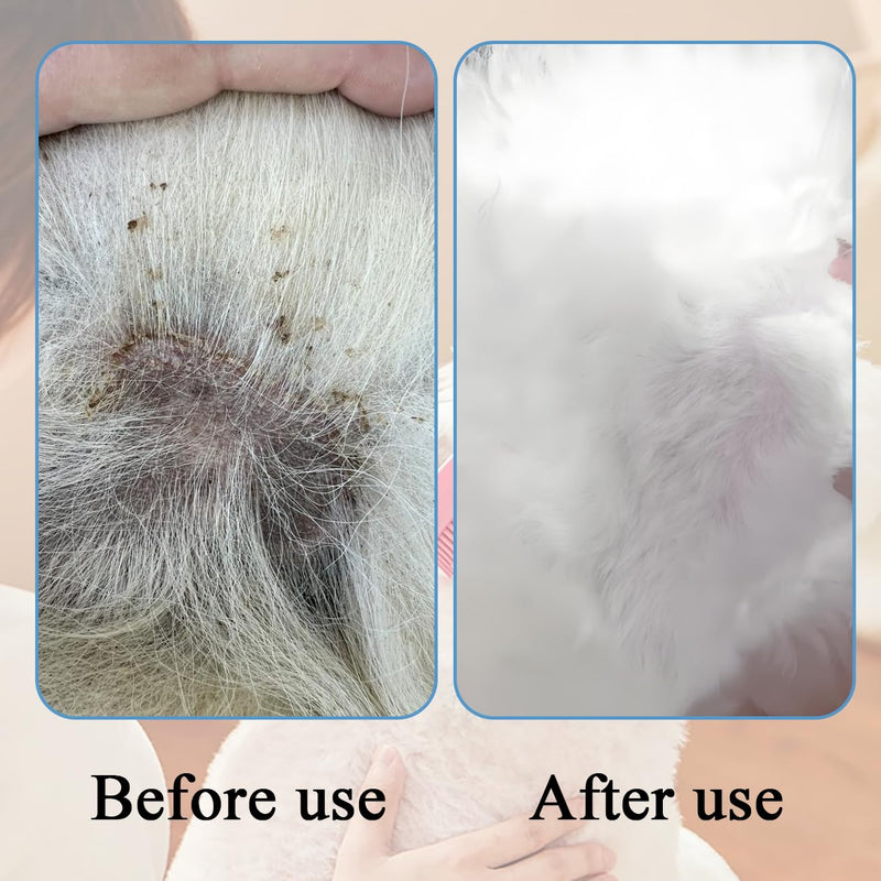 Dog Bath Brush, 2 in 1 Pet Bath Brush Soft Dog Scrubber for Bath with Built-in Shampoo Dispenser for Long Short Haired Dogs Cats Shower Blue-1pcs - PawsPlanet Australia