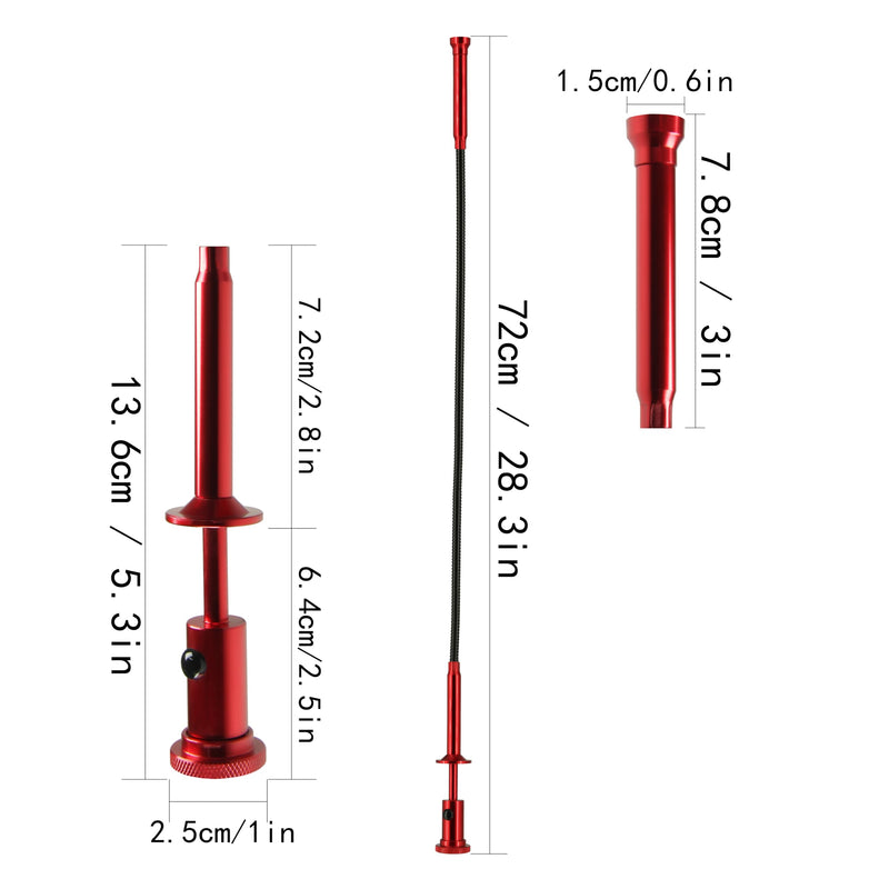 Flexible Claw Pickup Tool with Magnet Tool Flexible telescoping Claw led Light Grabber Extend，Long 28'' Four Claw 4-Claw for Small Parts Pickup Reacher Tool for Mechanics,Jewelry,Kids,etc. (Red) Red - PawsPlanet Australia