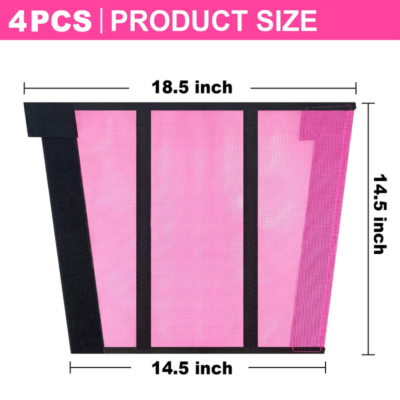 Boots for Horse,4 Set Mesh Shoo Boots for Horses,Horse Boots Reduce Stomping,Hoof Damage and Leg Fatigue (Pink) Pink - PawsPlanet Australia