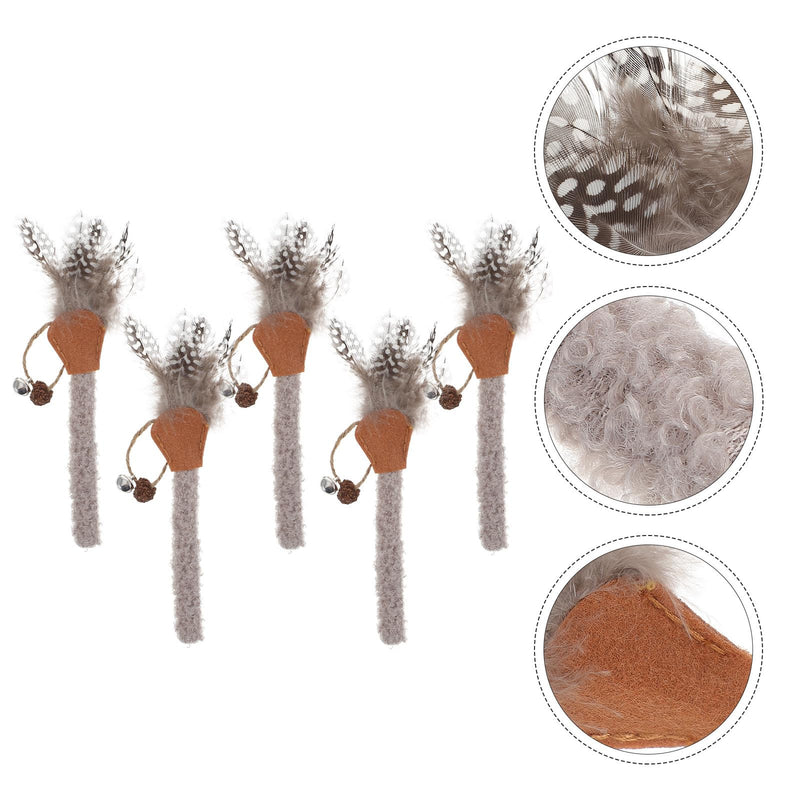 Beaupretty 5-Piece Matatabi Chew Toy for Kittens, Natural Material Cat Toy, Grey Cat Chew Sticks for Dental Care, Playset for More Activity and Entertainment