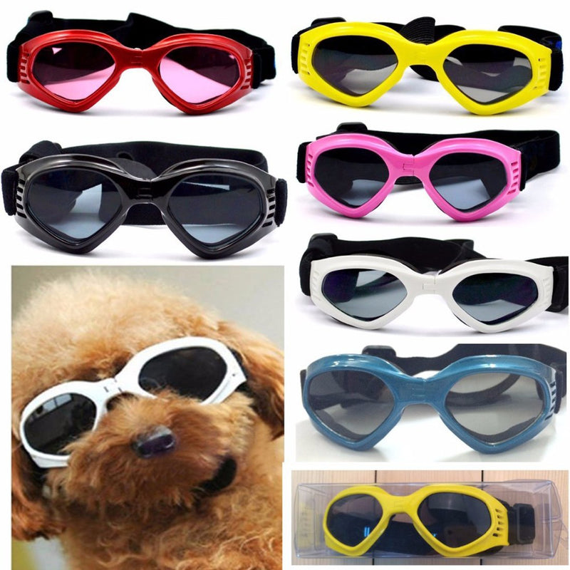 GabeFish Fashion Cool Aviator Polarized Dog Sunglasses Pets Stylish Motorcycle Swimming Goggle Small/Medium Pink