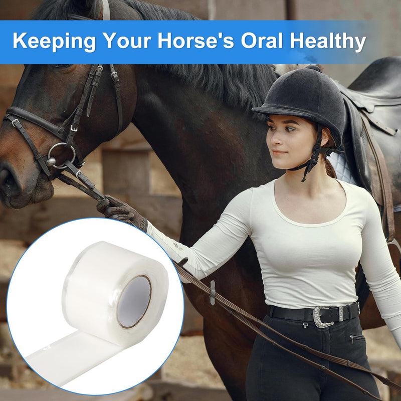 3 Rolls Horse Bit Wrap Tape, Elastic Horse Bit Guards Protector for Equines Equestrian, Silicone Horse Bit Accessories Protection for Horses Bit Care Supplies - PawsPlanet Australia