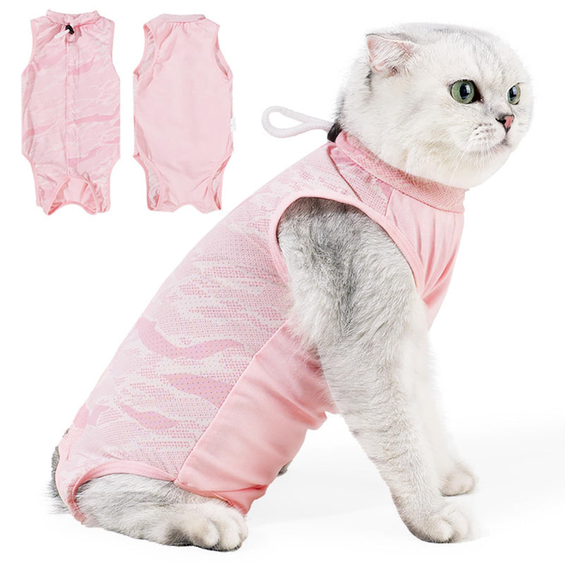 Cat recovery suit, breathable kitten bodysuit for post-surgery and spa care, anti-lick abdominal wound, protective suit for the prevention of skin diseases DS
