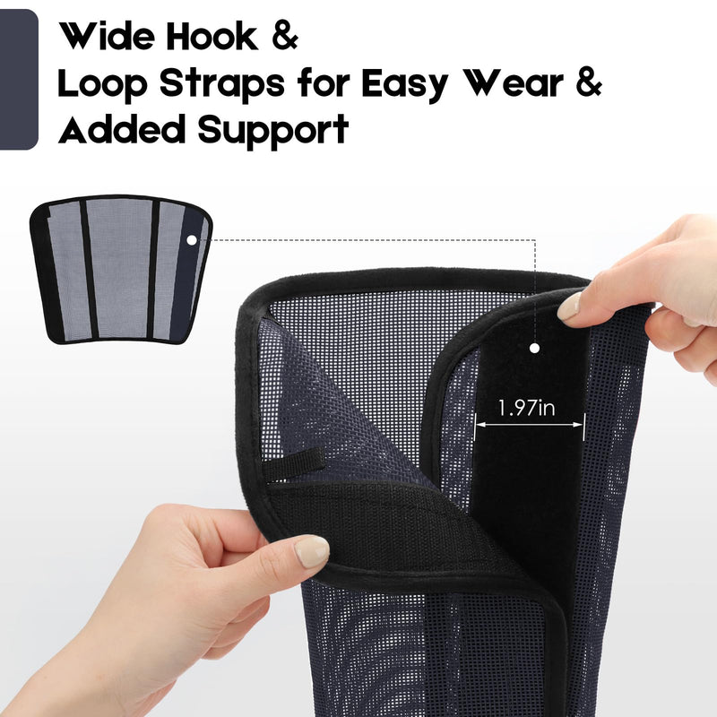 Fly Boots for Horses Set of 4 – Innovative Curved-Edge Design, Anti-Sag Stays, Breathable Mesh Leg Protection, Reduces Stomping & Fatigue, Comfort Fit for Medium to Large Horses - Dark Blue
