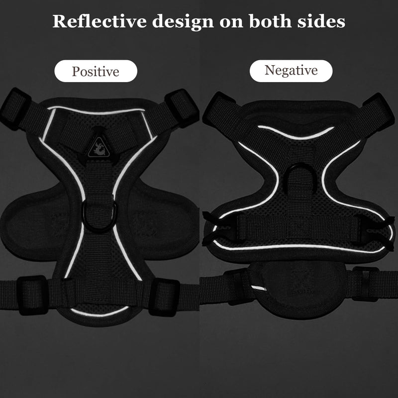 Wanheart cat Chest Harness and Leash, Anti-Escape Adjustable Soft mesh cat Leash and Chest Harness Set for All Types of Cats cat Vests (Grey, 11.02-16.5lb) L grey - PawsPlanet Australia
