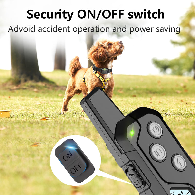 Shock Collar for Dogs, Dog Training Collar with Remote Control for 2 Dogs, 3 Training Modes with Beep, Vibration and Satic, Waterproof, Rechargeable for Large Medium Small Black White - PawsPlanet Australia