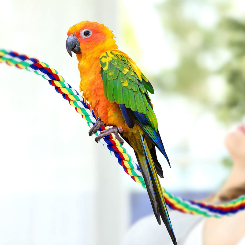 Weewooday 2 Pcs Bird Rope Perches Climbing Rope Bird Cage Accessories for Parrots, Parakeets, Cockatiels, Conures(31.5 Inch) 31.5 Inch - PawsPlanet Australia