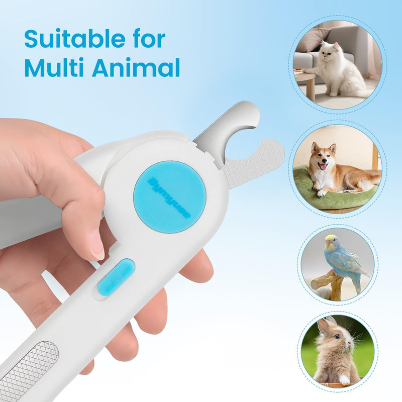 Cat Dog Pet Nail Clippers with Light, Llluminates Cat Dog Nails or Bloodline,Safety Pet Nail Clipper for Dogs, Cats, Rabbits Sharp No Nail Splitting - PawsPlanet Australia