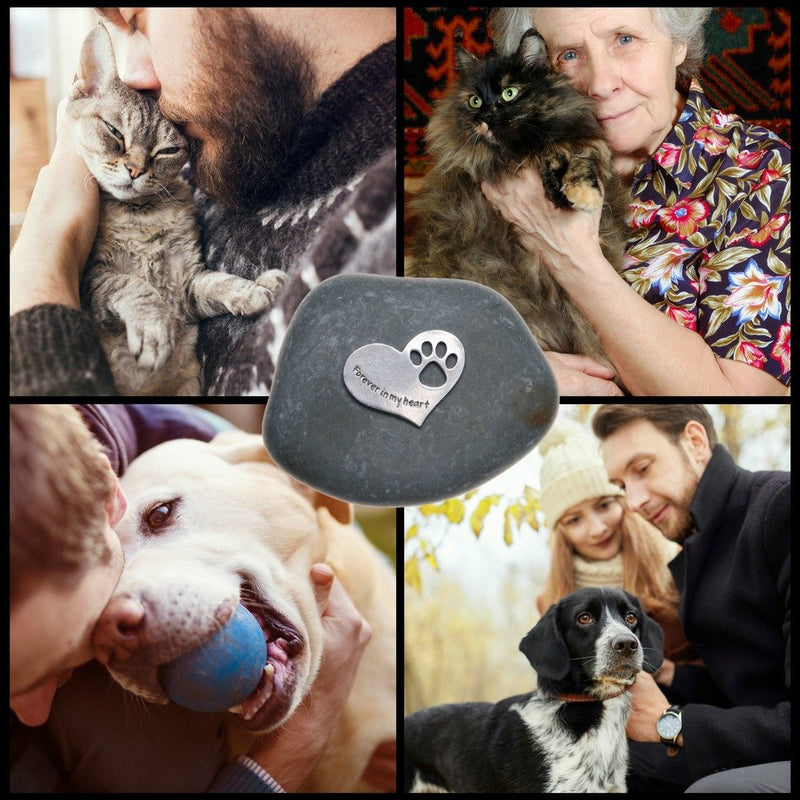 Comforting Dog Memorial Gift - Sympathy or Condolence Gift for Loss of Pet - Forever in My Heart Stone by Whitney Howard Designs - PawsPlanet Australia