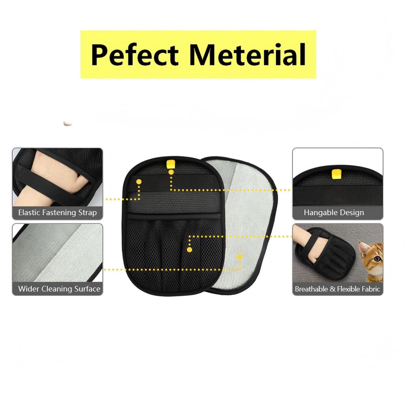 Pet Hair Removal Glove for Cats Dogs - 2PCS Extra Large Thickened Upgraded Five Finger Electrostatic Pet Hair Gloves Reusable Magic Brush Pet Hair Remover Tool for Laundry Couch Carpet Car Seat - PawsPlanet Australia