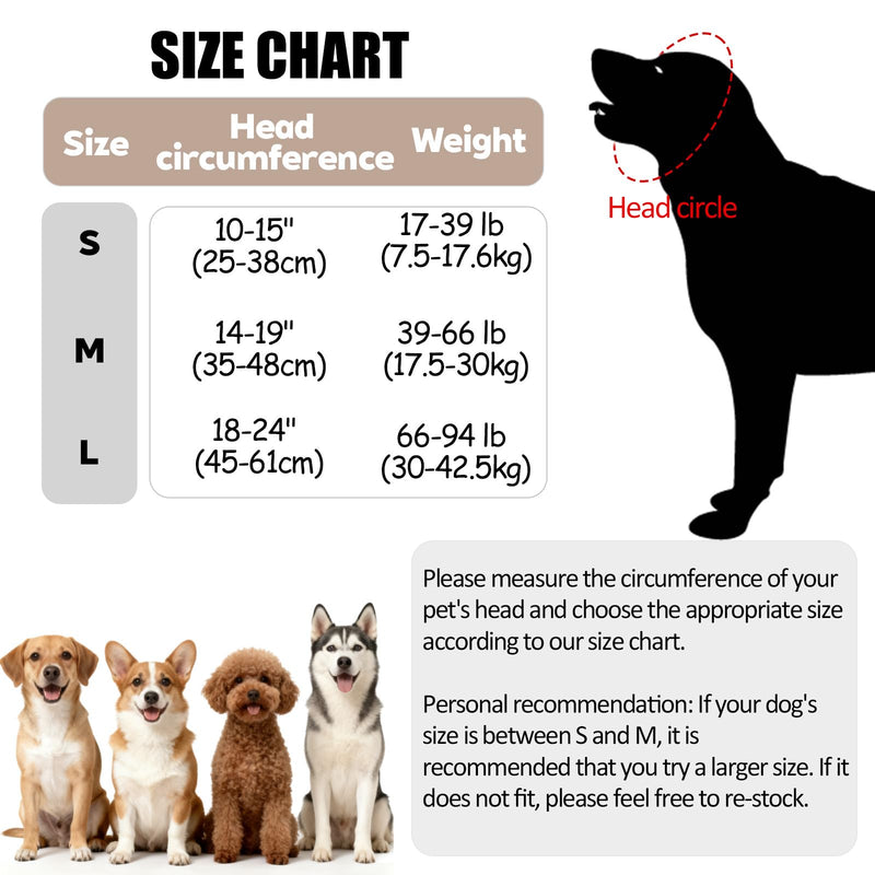 Dog Ear Protection Cover Comfort Dog Ear Muffs Noise Protection Calming Hood Ear Head Wrap Cups Shower Cap (S) S