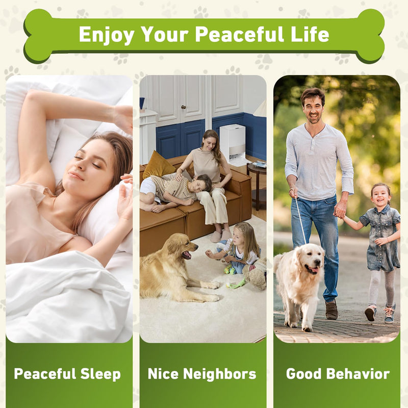 Dog Barking Deterrent Devices, Anti Barking Device, Ultrasonic Dog Barking Control Devices, Anti Barking Device Indoor Outdoor with 4 Modes Up to 50 Ft, Dog Barking Silencer
