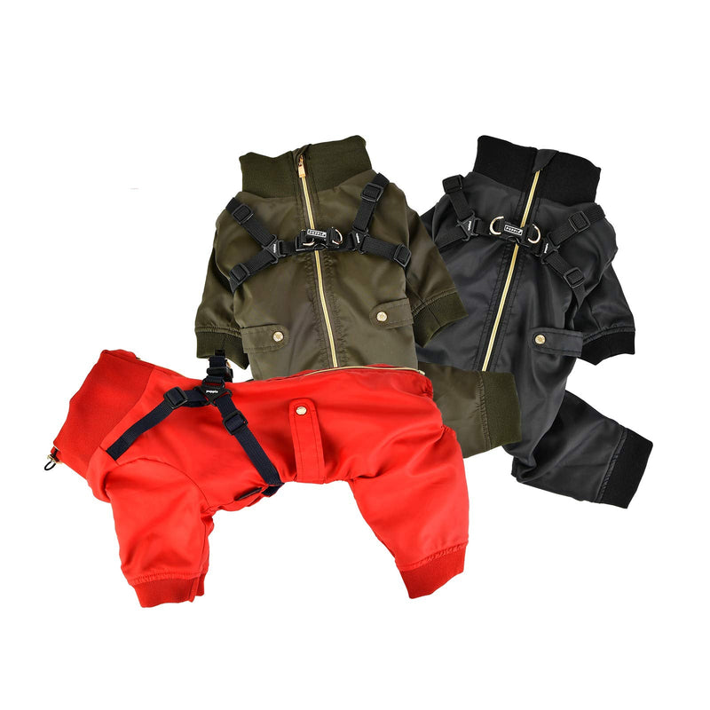 Puppia Garnet Jumpsuit - Red - Small Red_Garnet - PawsPlanet Australia