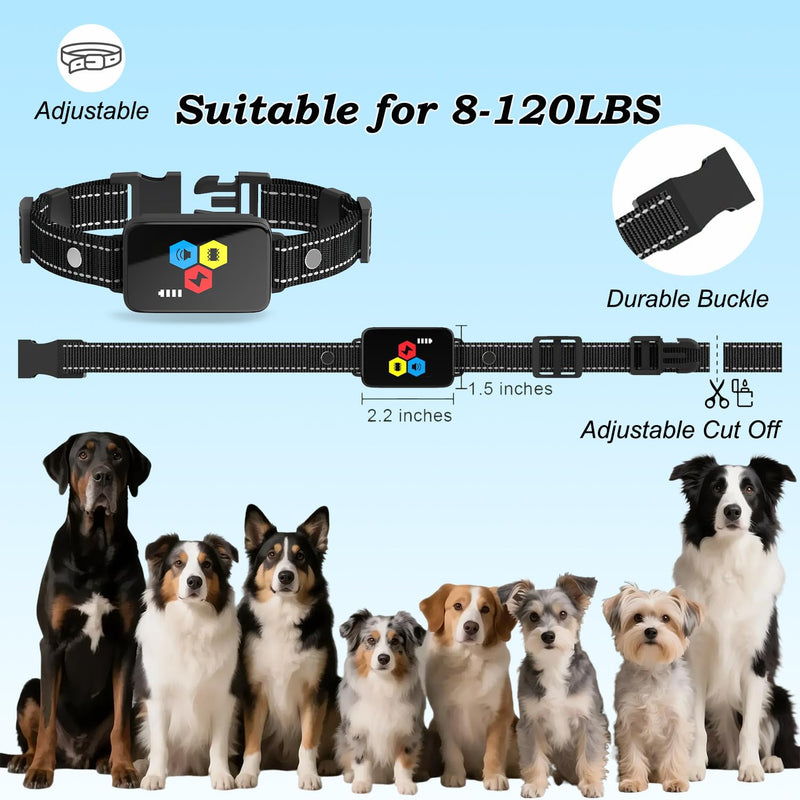 Dog Shock Collar with LCD Remote Control Have Beep/Vibration/Secure E-Shock Modes 3300 FT Rechargeable IP67 Waterproof Dog Training Collar for All Dogs - PawsPlanet Australia